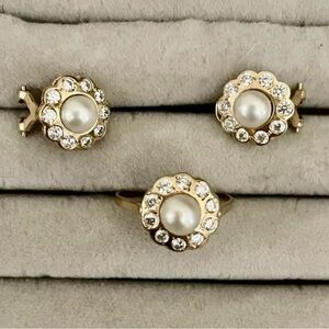 Gold Real 10k Set Earings and Ring #8 Gorgeous gift !!